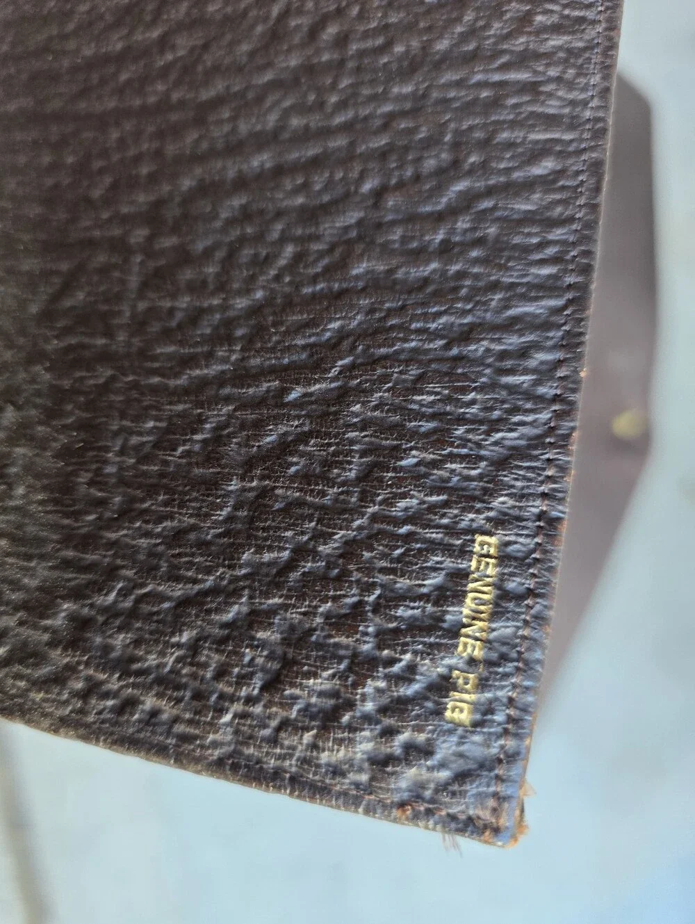 Vintage Western Rugged Clutch Men's Brown Leather Envelope Clutch Coin Pouch 90s